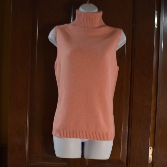 Ann Taylor LOFT High Neck Sleeveless Turtle Neck Wool Blend Sweater Size Large - Picture 6 of 12